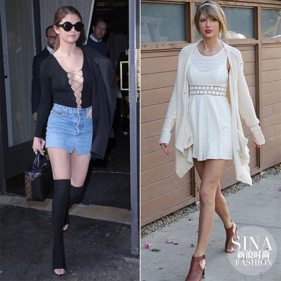 賽琳娜、霉霉示范魚嘴鞋