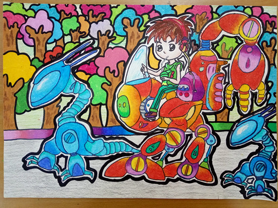 韓恩源《智能行走觀(guān)光機(jī)器人》輔導(dǎo)教師：時(shí)尹航（工一小）