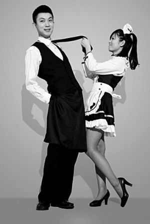 春秋航空發(fā)布的女仆裝效果圖。