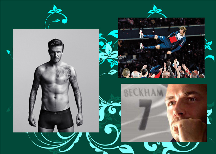 在小貝的最后一戰(zhàn)中，有女球迷含淚打出“再踢一年”的橫幅。也有人認為，貝克漢姆的“超級完美偶像”形象更像是好萊塢打造出來的，退役也像是一場秀。