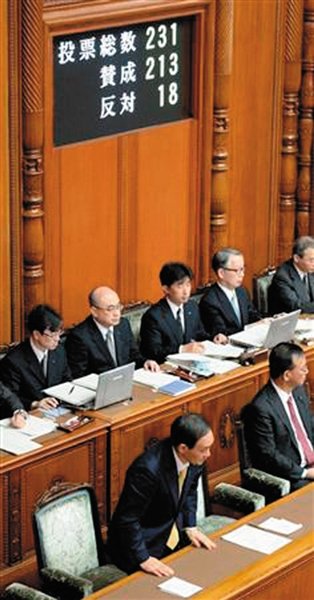 27日，日本國(guó)會(huì)參議院公布新建“國(guó)家安全保障會(huì)議”法案投票結(jié)果。