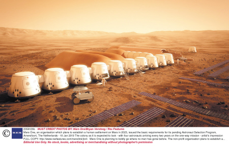 火星永久定居點外部效果圖。 IC供圖