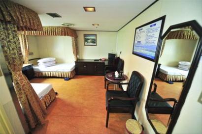 “椰香公主”號內(nèi)部設施。據(jù)記者了解，高端的豪華商務艙、特等艙、一等艙都被用于公務接待。 /CFP