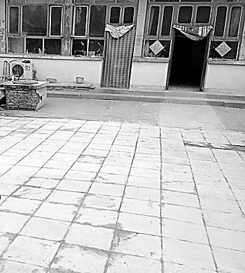 案發(fā)院落，血跡已被掩蓋。