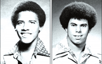 奧巴馬（左）與卡庫嘎瓦（右）高中紀念冊中的照片，當(dāng)時他們非常要好。