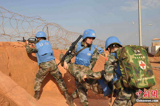 資料圖：中國維和部隊。