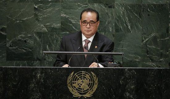 9月27日，朝鮮外相李洙墉在聯(lián)大發(fā)表講話。