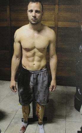 “刀鋒戰(zhàn)士”皮斯托瑞斯過失槍殺女友現(xiàn)場照片。