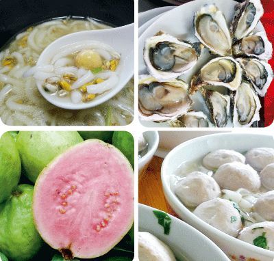 滿街可見新鮮的海鮮、瓜果和手打牛肉丸