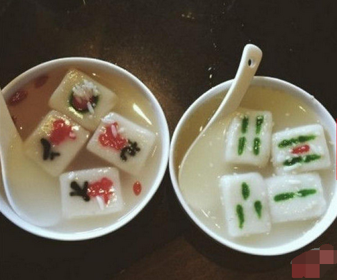 來碗清一色！火鍋店推出創(chuàng)意麻將湯圓