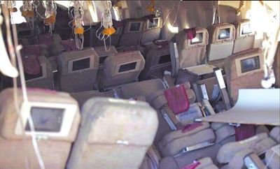 7日，美國舊金山，失事客機(jī)內(nèi)景曝光。圖/CFP