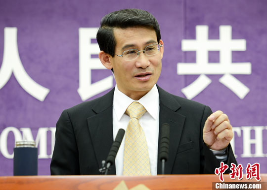 10月17日，中國商務(wù)部舉行例行發(fā)布會，介紹1-9月中國商務(wù)運行情況。圖為商務(wù)部新聞發(fā)言人沈丹陽。