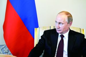 普京時隔10天來首次公開露面，3月16日，他在圣彼得堡會見吉爾吉斯斯坦總統(tǒng)阿坦巴耶夫。