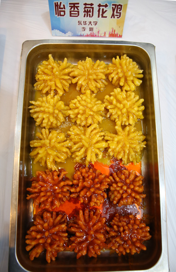 高校食堂評創(chuàng)新菜：菊花雞葫蘆鴨獲獎(jiǎng)