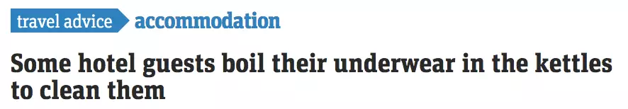 太惡心！女游客竟用酒店燒水壺煮自己的臟內(nèi)褲