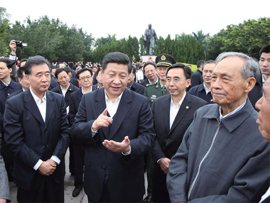 2012 年12 月，習(xí)近平任中共中央總書記后首次離京，即到改革前沿的廣東考察
