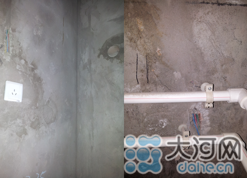 空調(diào)專用線路，用電負(fù)荷較大 圖為衛(wèi)生間電線走線