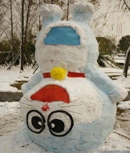 創(chuàng)意十足！日系列卡通雪人走紅