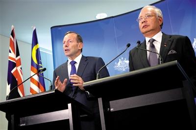 3日，澳大利亞珀斯城區(qū)，澳大利亞和馬來西亞兩國總理舉行聯(lián)合發(fā)布會。