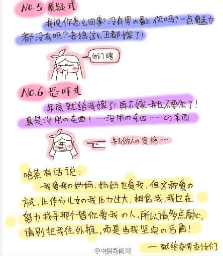 溫州“剩女”屢遭母親催婚 漫畫吐槽走紅網(wǎng)絡