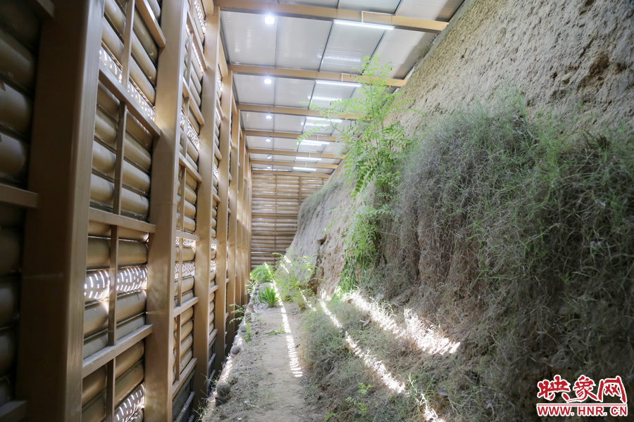 鄭州市商城遺址保護(hù)管理處對(duì)該節(jié)點(diǎn)1700米城垣兩側(cè)斷面遺址進(jìn)行保護(hù)性設(shè)施建設(shè)。