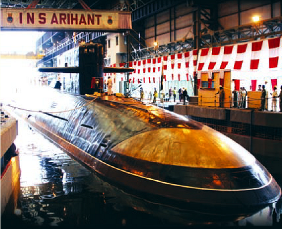 資料圖：印度殲敵者號(hào)核潛艇。