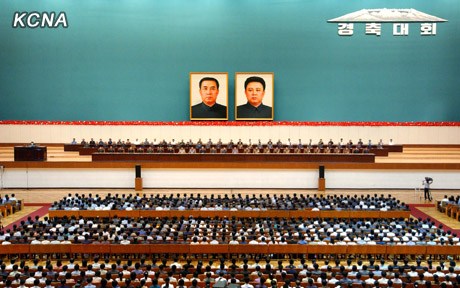 平壤市民集會(huì)賀金正恩獲授元帥 平壤市民集會(huì)賀金正恩獲授元帥