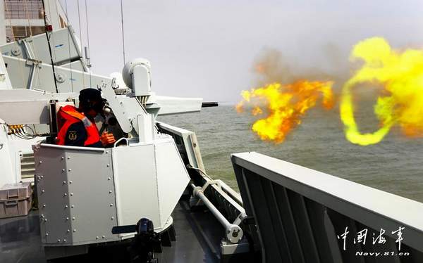 資料圖：海軍056護衛(wèi)艦進行訓練。