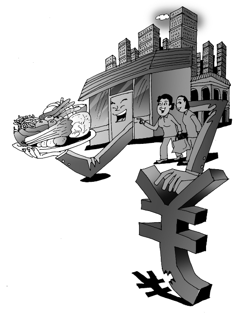 年底前,50個(gè)社區(qū)內(nèi)將賣(mài)“1元菜” 漫畫(huà)/王偉賓 年底前,50個(gè)社區(qū)內(nèi)將賣(mài)“1元菜” 漫畫(huà)/王偉賓