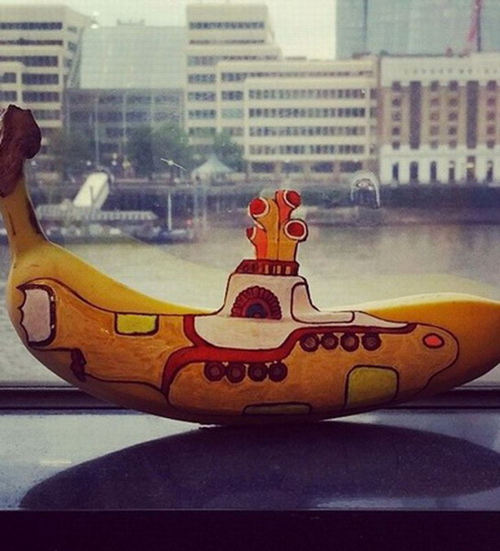 英國(guó)女廚師用香蕉作畫創(chuàng)意獨(dú)特 英國(guó)女廚師用香蕉作畫創(chuàng)意獨(dú)特